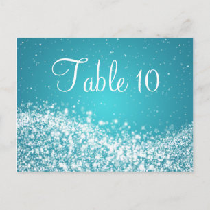 Elegant tafelnummer Sparkling Wave Blue