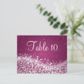 Elegant tafelnummer Sparkling Wave Plum (Staand voorkant)