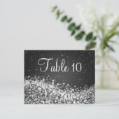 Elegant Tafelnummer Sparkling Wave Zwart (Staand voorkant)