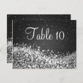 Elegant Tafelnummer Sparkling Wave Zwart (Voorkant / Achterkant)