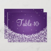 Elegant Tafelnummer Star Sparkle Paarse (Voorkant / Achterkant)