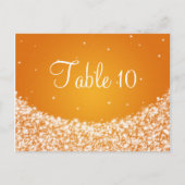 Elegant Tafelnummer Star Sparkle Sinaasappel (Voorkant)