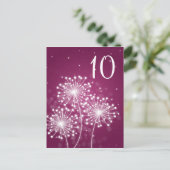 Elegant tafelnummer Summer Sparkle Merlot Pink (Staand voorkant)