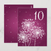 Elegant tafelnummer Summer Sparkle Merlot Pink (Voorkant / Achterkant)