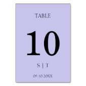 Elegant tafelnummer voor het huwelijk (Achterkant)