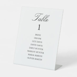 Elegant Tafelnummer voor Trouwfeest Reclamebord Met Voetstuk