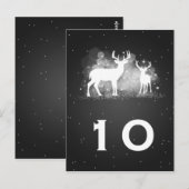 Elegant Tafelnummer Winter Deer Sparkle Black (Voorkant / Achterkant)