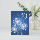 Elegant Tafelnummer Zomer Sparkle Sapphire Blauw (Staand voorkant)