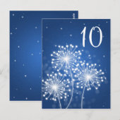 Elegant Tafelnummer Zomer Sparkle Sapphire Blauw (Voorkant / Achterkant)