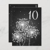 Elegant Tafelnummer Zomer Sparkle Zwart (Voorkant / Achterkant)