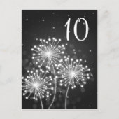 Elegant Tafelnummer Zomer Sparkle Zwart (Voorkant)