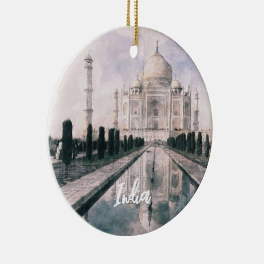 Elegant Taj Mahal India Keramisch Ornament – Iconi (Rechts)