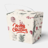 Elegant Take Out Christmas Favor Box Bedankdoosjes (Achterkant)