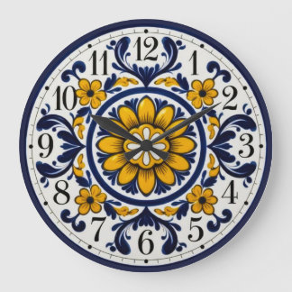 Elegant Talavera Numbered Clock Grote Klok