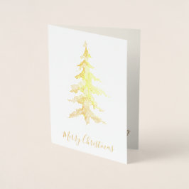 Elegant Tall Gold Merry - kerstboom - foto echt Folie Kaarten