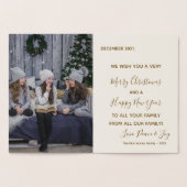 Elegant Tall Gold Merry - kerstboom - foto echt Folie Kaarten (Binnen)