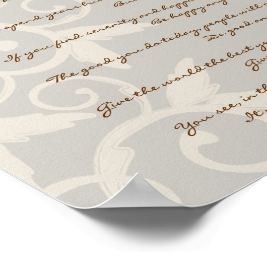 Elegant Tan doet het in ieder geval Poster (Hoek)