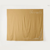 Elegant Tan Geometric Lines Wandkleed (Voorkant (horizontaal))