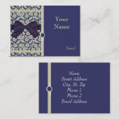 Elegant Tan Lace over Visitekaartjes van de marine (Voorkant / Achterkant)