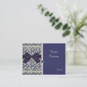 Elegant Tan Lace over Visitekaartjes van de marine (Staand voorkant)