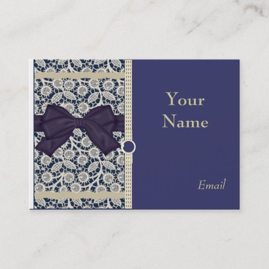 Elegant Tan Lace over Visitekaartjes van de marine (Voorkant)