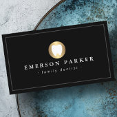 Elegant tandarts tandheelkundig logo zwart zwart visitekaartje
