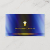 Elegant tandblauw goud visitekaartje (Achterkant)