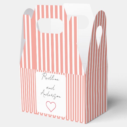 Elegant Tangerine Wedding Bedankdoosjes (Geopend)