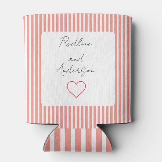 Elegant Tangerine Wedding Blikjeskoeler (Achterkant)