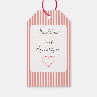 Elegant Tangerine Wedding Cadeaulabel