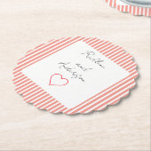 Elegant Tangerine Wedding Kartonnen Onderzetters (Gekanteld)