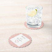 Elegant Tangerine Wedding Kartonnen Onderzetters (Insitu)