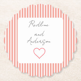 Elegant Tangerine Wedding Kartonnen Onderzetters