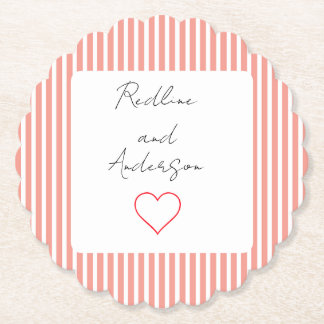 Elegant Tangerine Wedding Kartonnen Onderzetters