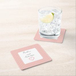 Elegant Tangerine Wedding Kartonnen Onderzetters