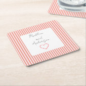 Elegant Tangerine Wedding Kartonnen Onderzetters (Schuin)