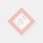 Elegant Tangerine Wedding Servet (Hoek)