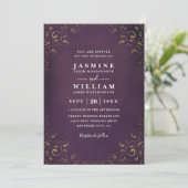Elegant Tangled Lanterns Budget QR Code Wedding Kaart (Staand voorkant)
