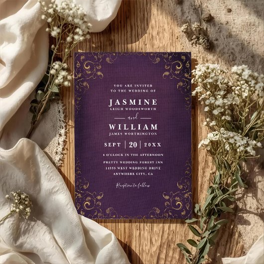 Elegant Tangled Lanterns Budget QR Code Wedding Kaart