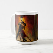 Elegant Tango Koppel Romantisch Kunst Design Koffiemok (Voorkant links)
