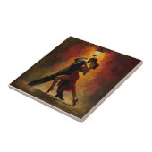 Elegant Tango Koppel Romantisch Kunst Design Tegeltje (Zijkant)