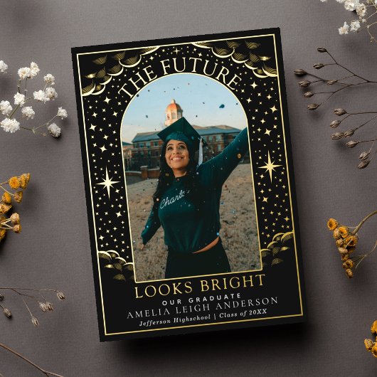 Elegant Tarot Afstuderen foto aankondiging Kaart