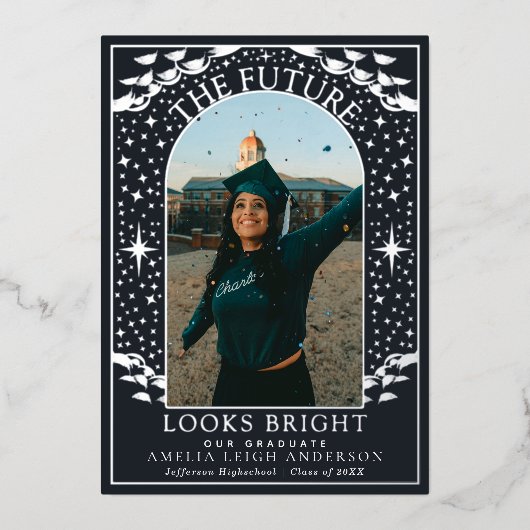Elegant Tarot Afstuderen foto aankondiging Kaart (Voorkant)
