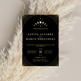 Elegant Tarot Gold Foil Wedding Invitation Folie Uitnodiging