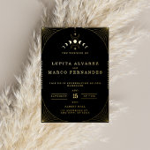 Elegant Tarot Gold Foil Wedding Invitation Folie Uitnodiging