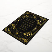 Elegant Tarot Gothic Wedding Folie Uitnodiging (Gedraaid)