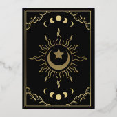 Elegant Tarot Gothic Wedding Folie Uitnodiging (Achterkant)