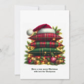 Elegant Tartan Christmas Cozy Plaid Pillows Feestdagenkaart (Voorkant)