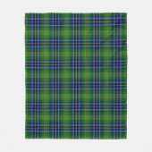 Elegant Tartan Green Plaid Fleece Deken (Voorkant)