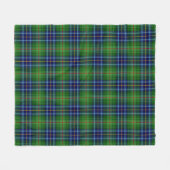 Elegant Tartan Green Plaid Fleece Deken (Voorkant (Horizontaal))